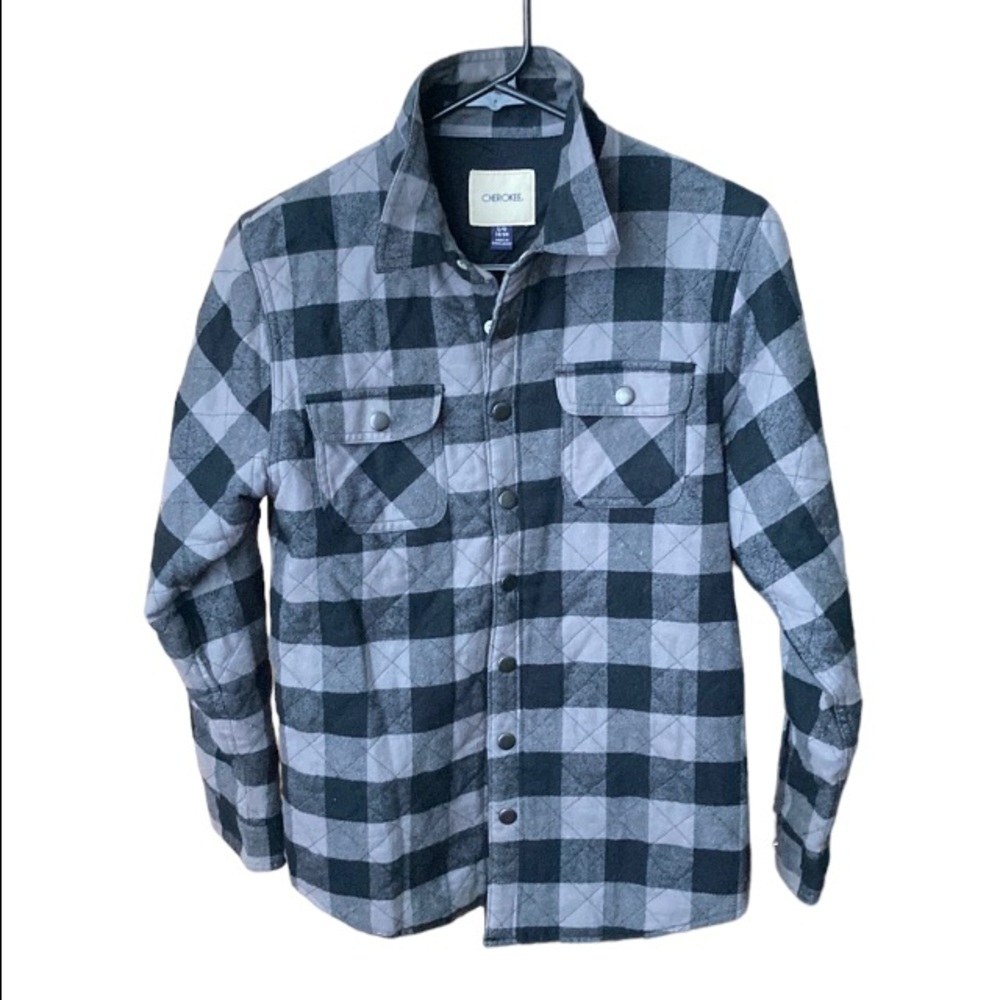 CHEROKEE GIRLS Plaid Shirt Jacket Sz 12/14
